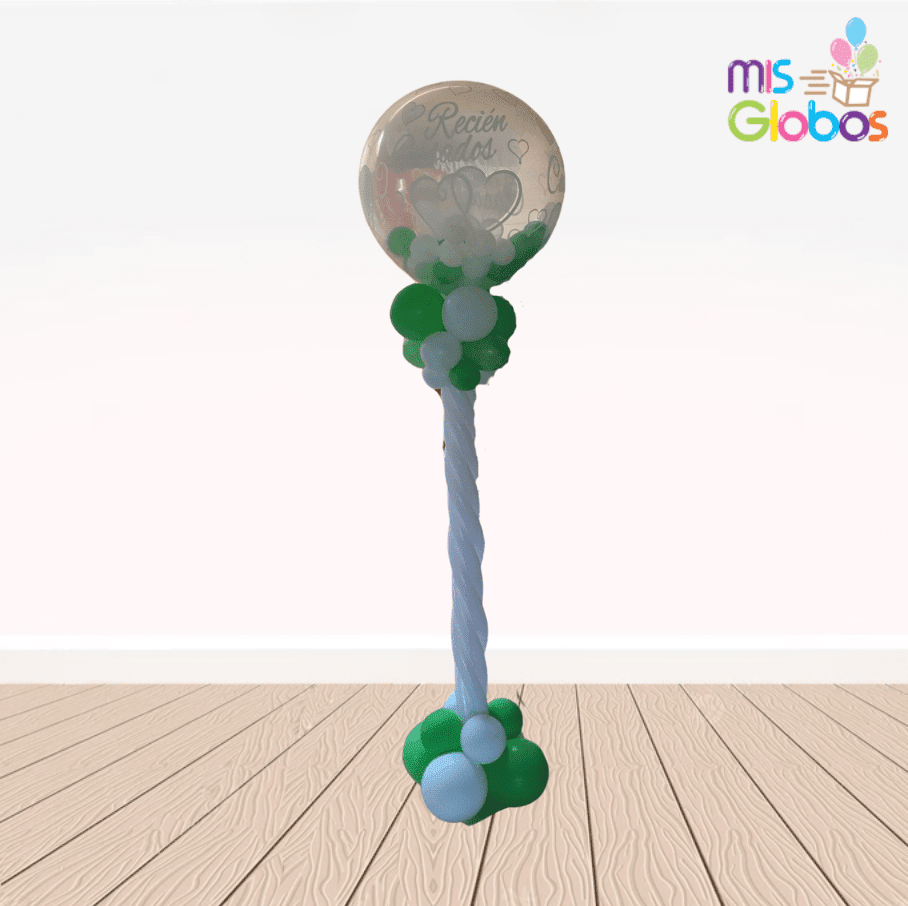 Ramo de globos Boda columna 2 m.
