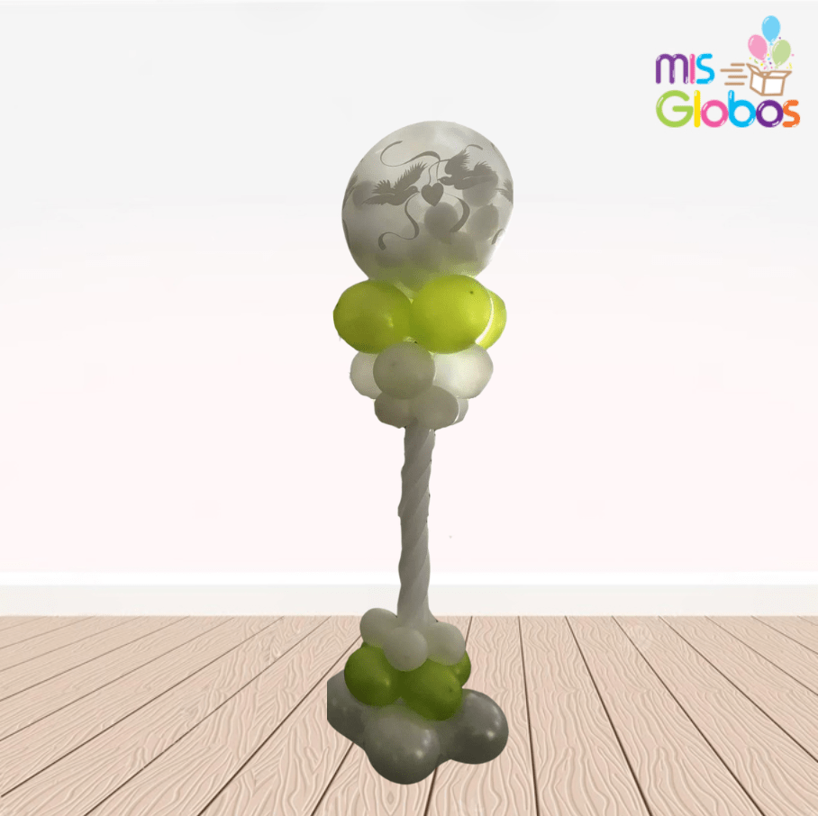 Ramo de globos Boda columna Mystic 2M.