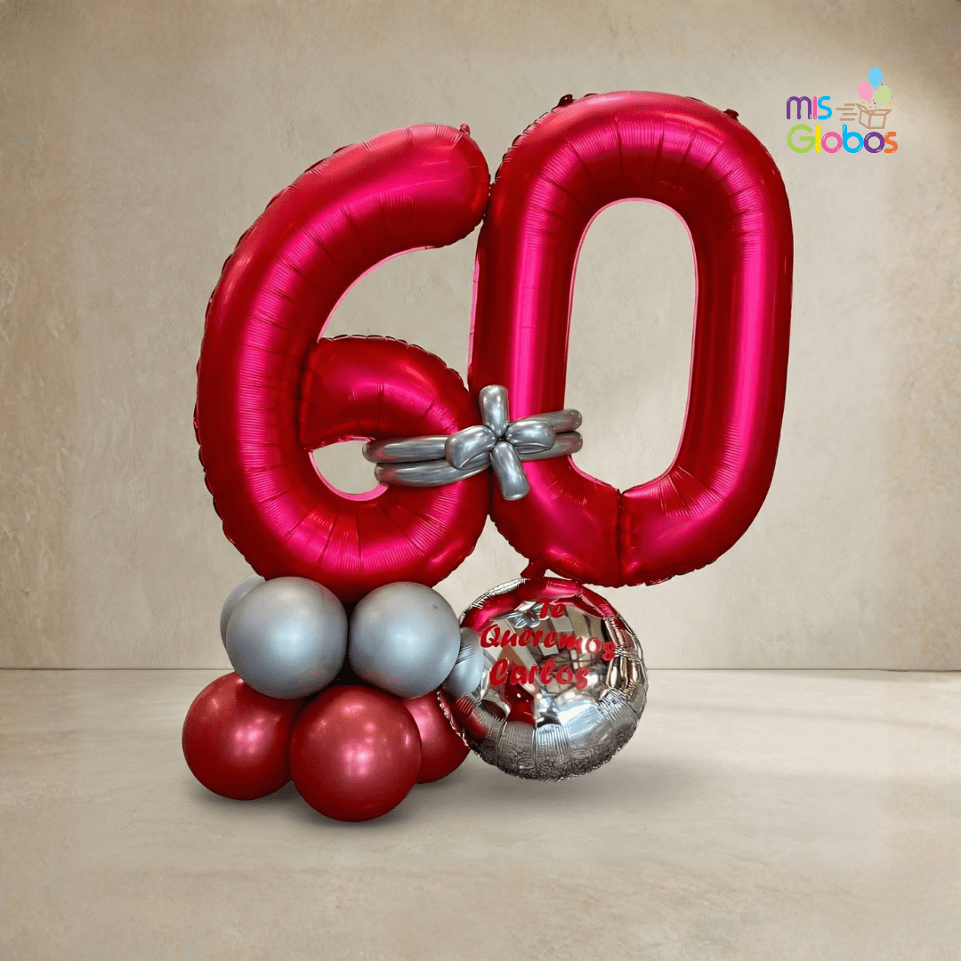 Ramo de globos doble número - Mis Globos