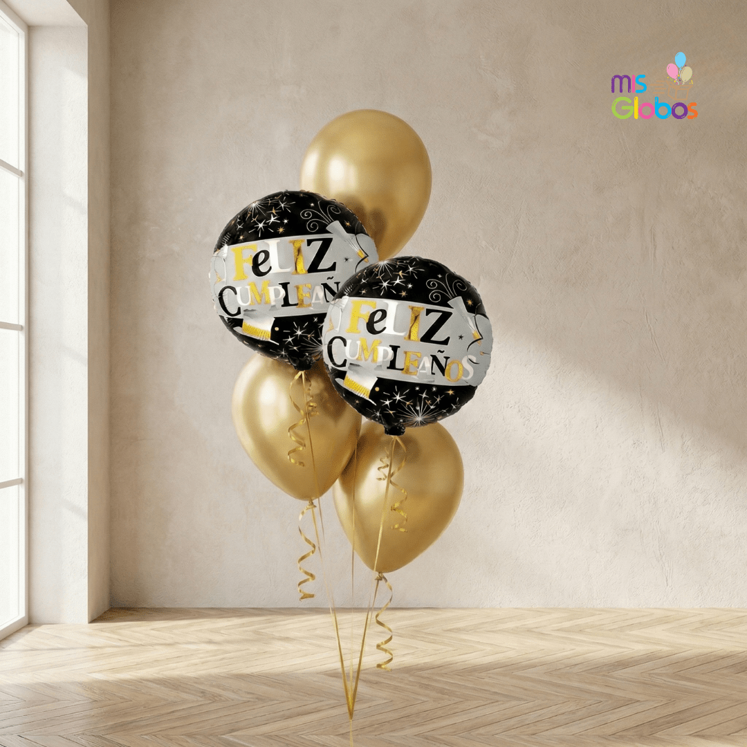 Ramo de Globos Feliz Cumpleaños Selecto - Mis Globos