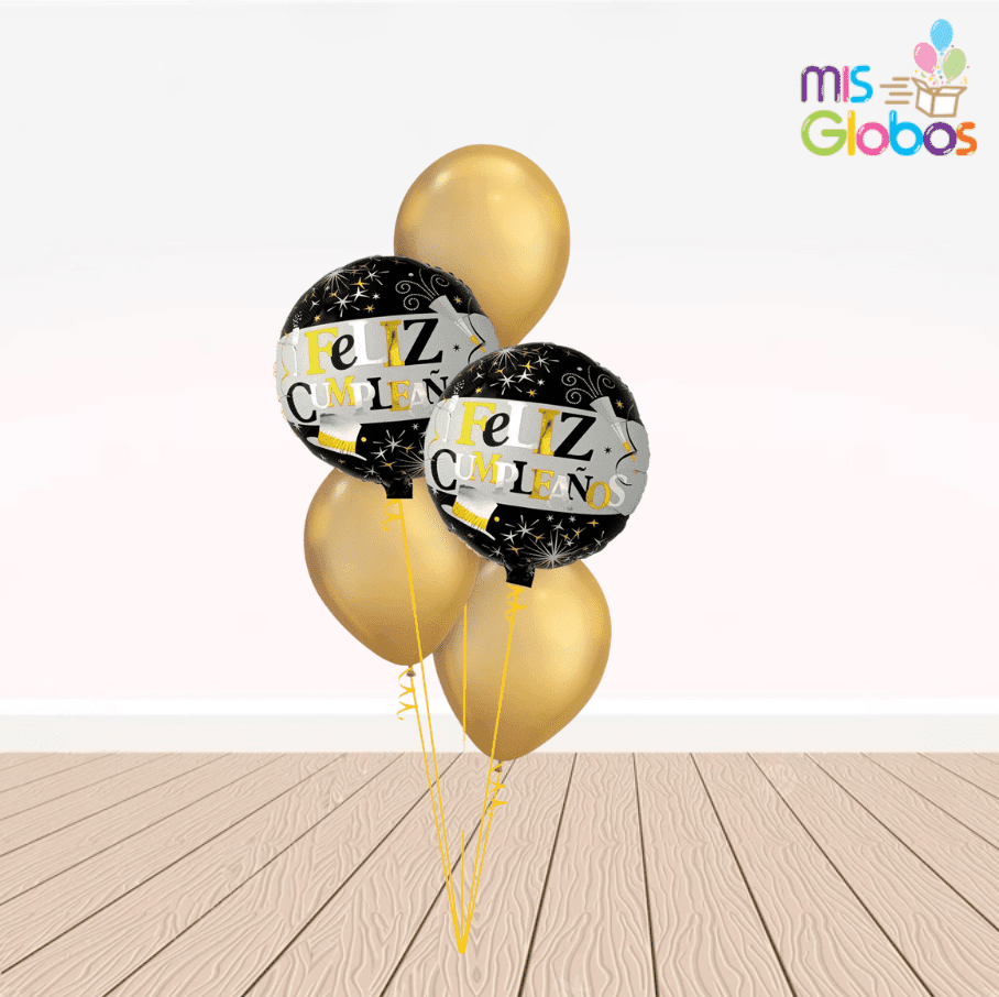 Ramo de Globos Feliz Cumpleaños Selecto