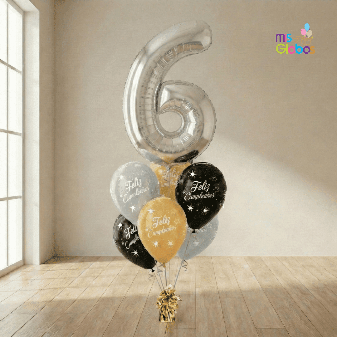 Ramo de globos número elegance - Mis Globos