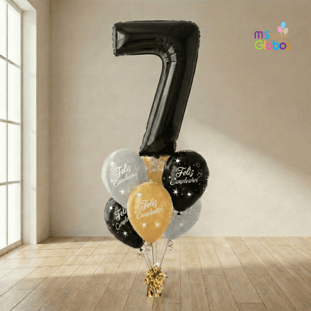 Ramo de globos número elegance - Mis Globos