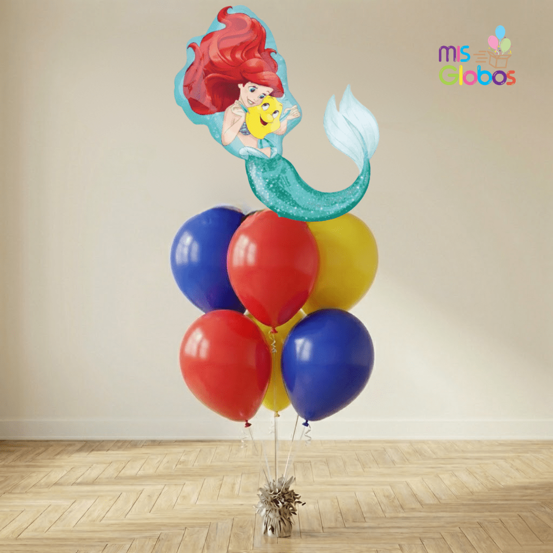 Ramo de globos Sigma Ariel (La Sirenita) - Mis Globos