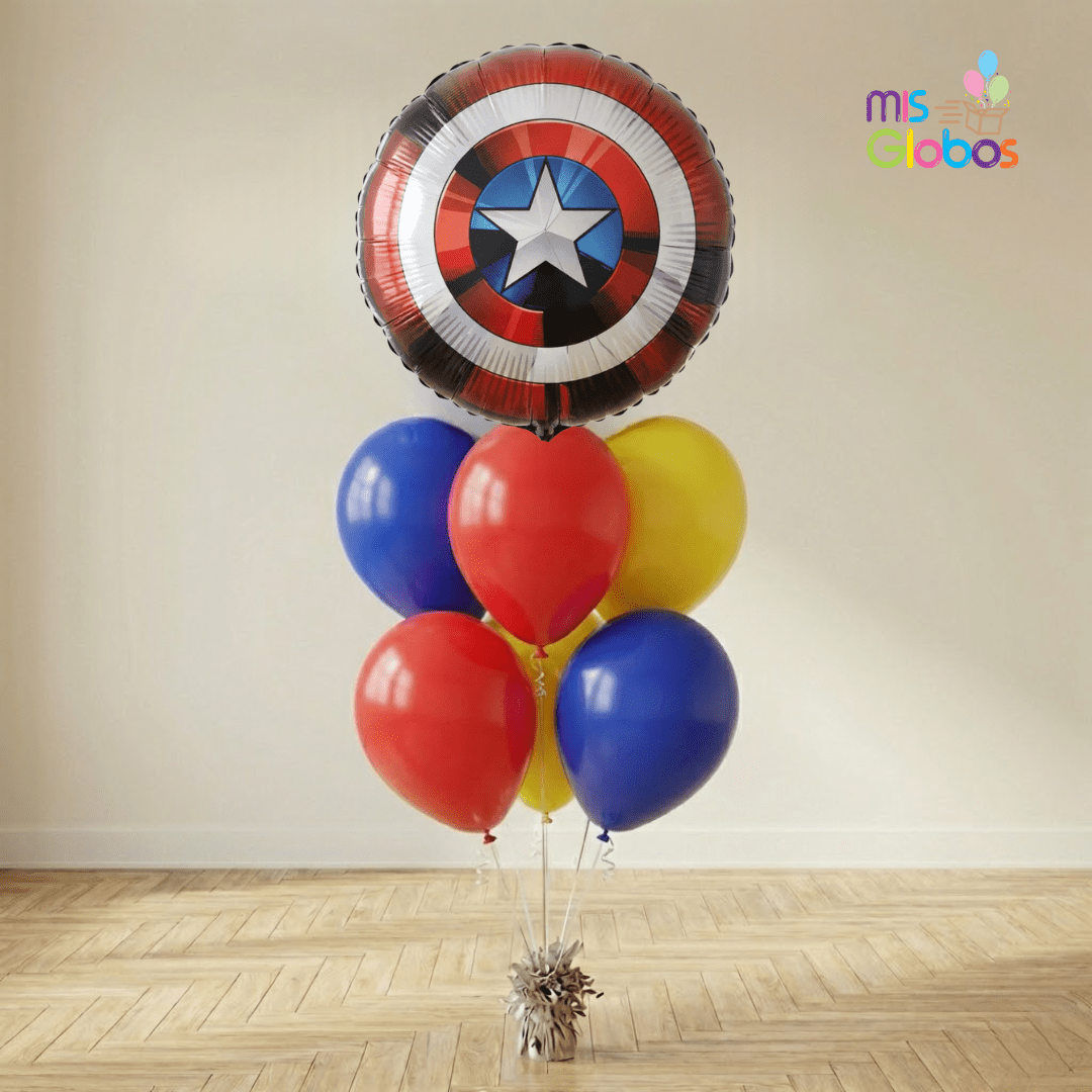 Ramo de globos Sigma Capitán América - Mis Globos
