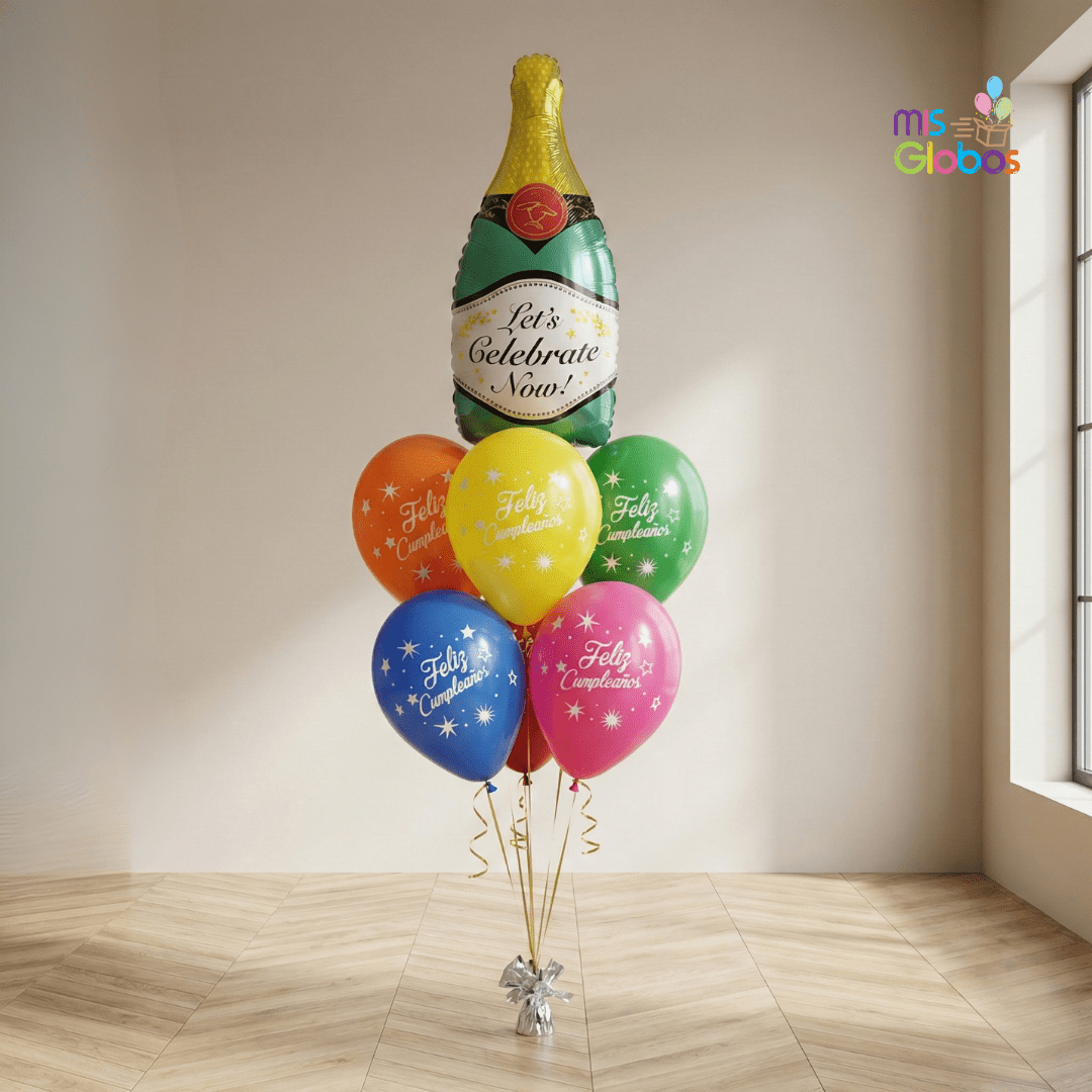 Ramo de globos Sigma Celebremos Feliz Cumpleaños - Mis Globos