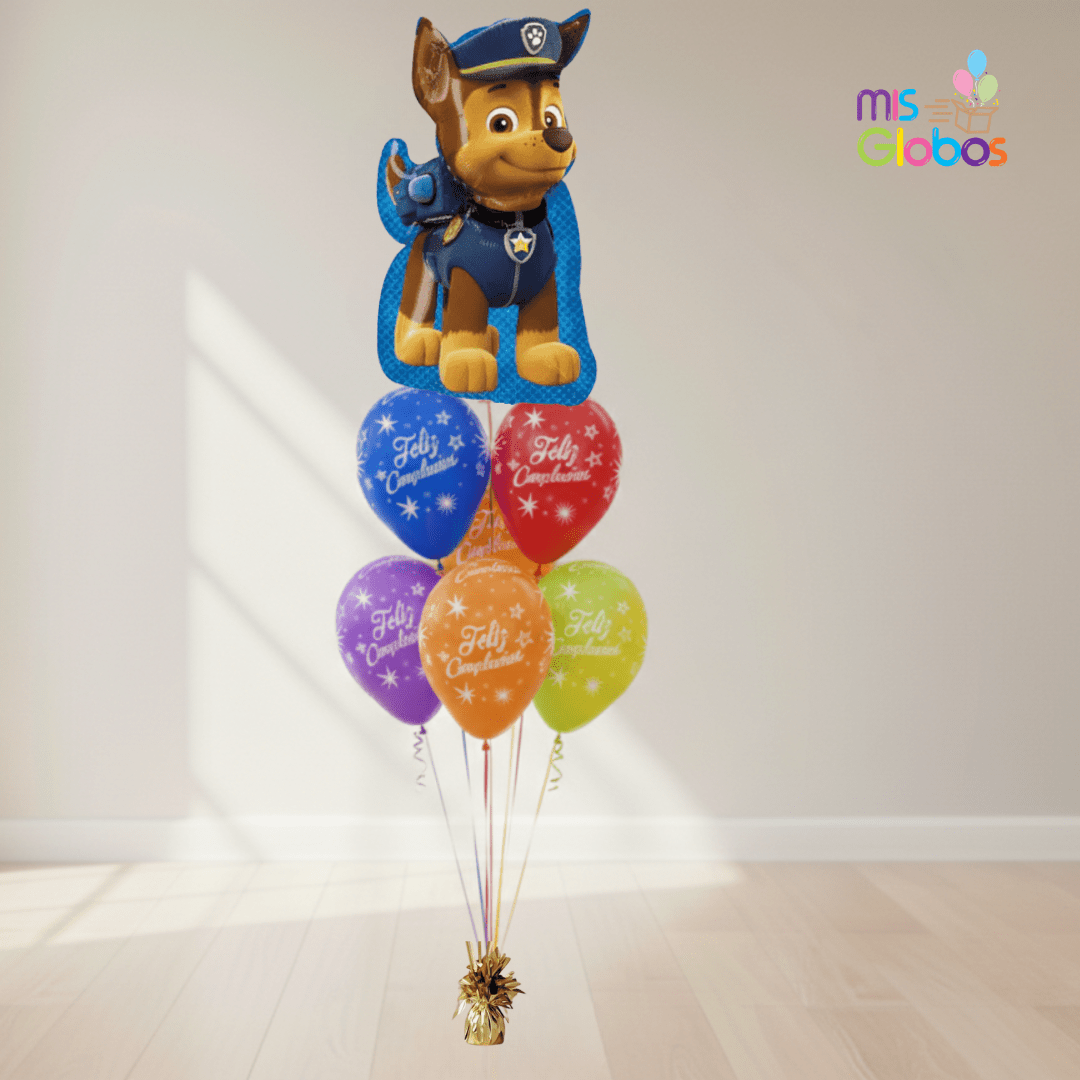 Ramo de globos Sigma Chase Patrulla Canina - Mis Globos