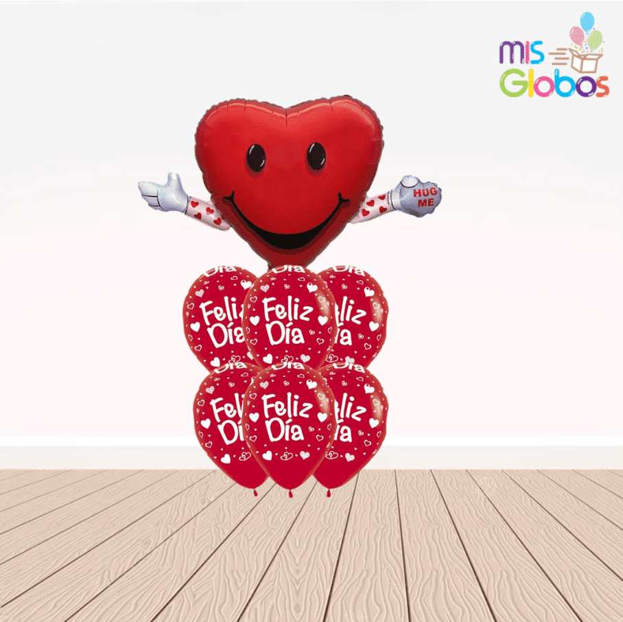 Ramo de globos Sigma Corazón Abrázame
