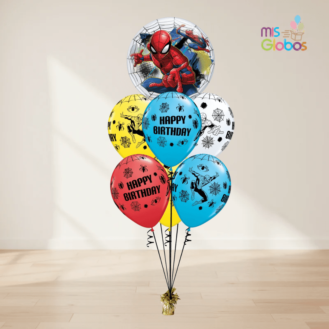 Ramo de globos Sigma Spiderman Cumpleaños - Mis Globos