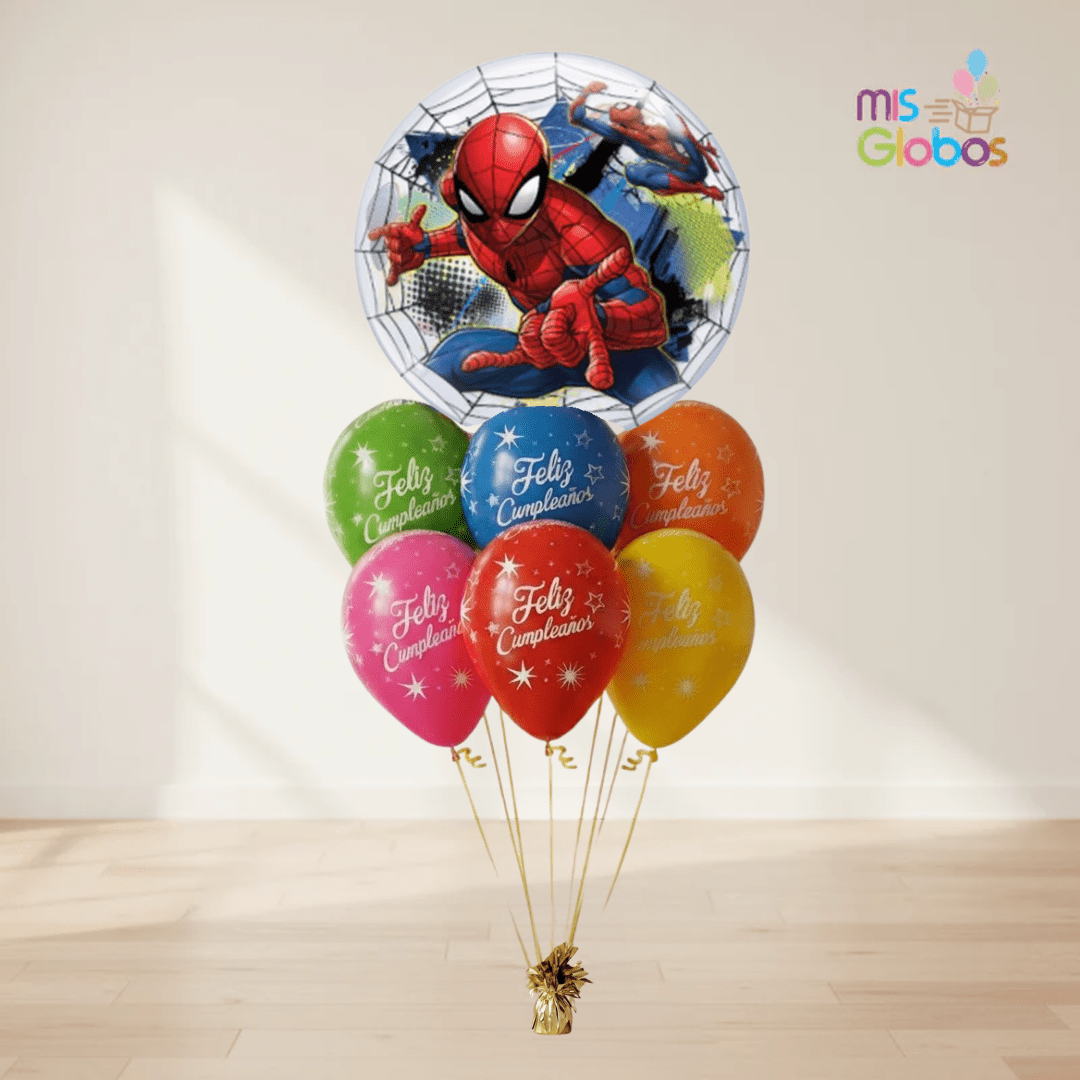 Ramo de globos Sigma Spiderman Cumpleaños - Mis Globos
