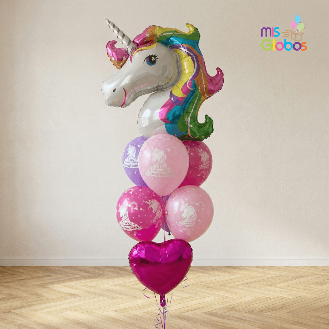 Ramo de globos super Unicornio - Mis Globos
