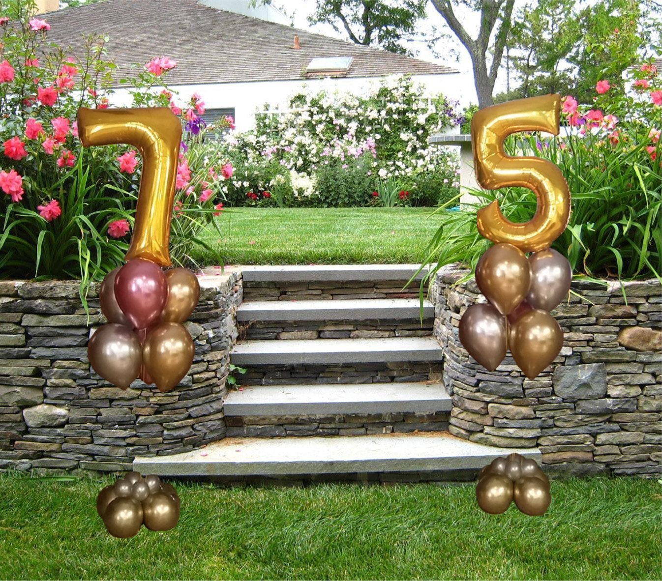 Ramo deluxe cromado oro - Mis Globos