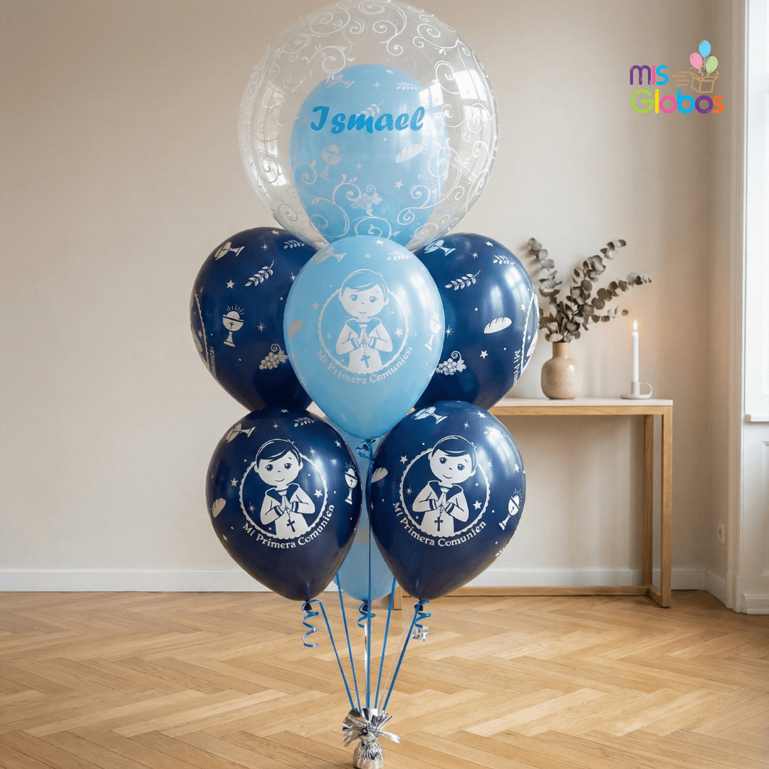 Ramo Especial Comunión azul - Mis Globos