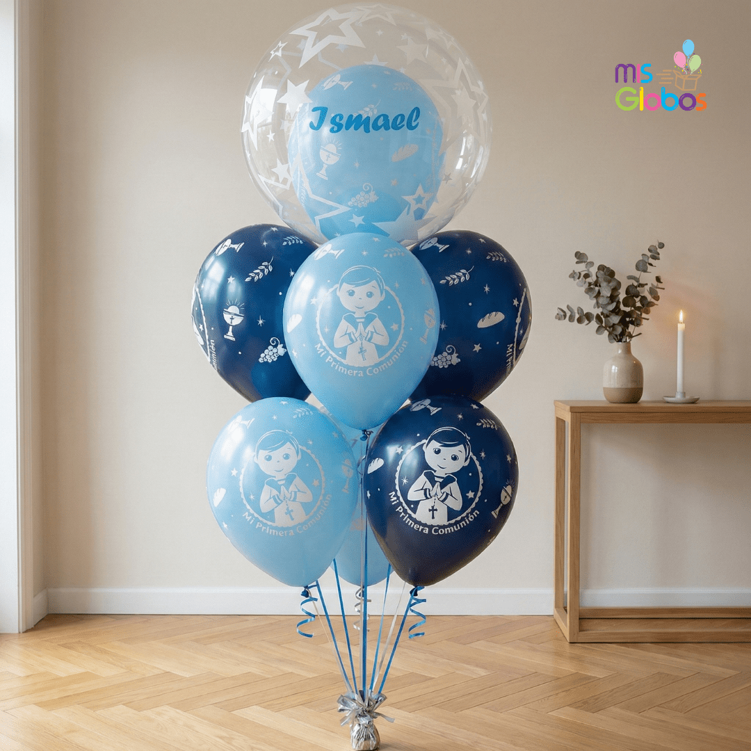 Ramo Especial Comunión azul - Mis Globos