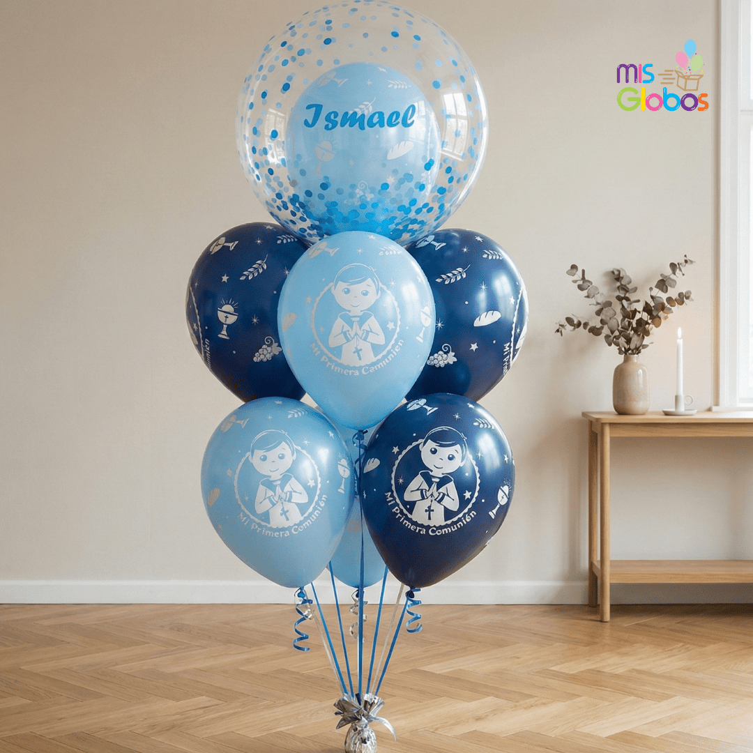 Ramo Especial Comunión azul - Mis Globos
