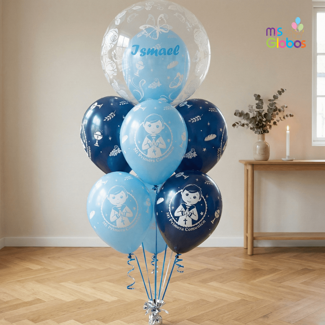 Ramo Especial Comunión azul - Mis Globos