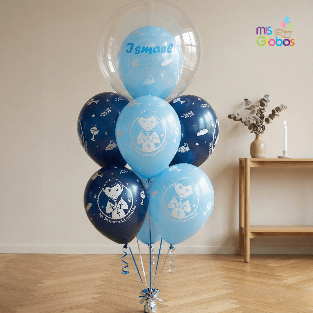 Ramo Especial Comunión azul - Mis Globos
