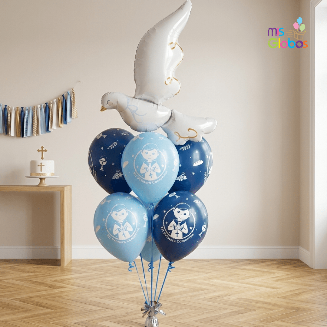 Ramo de Globos Sigma Comunión Azul