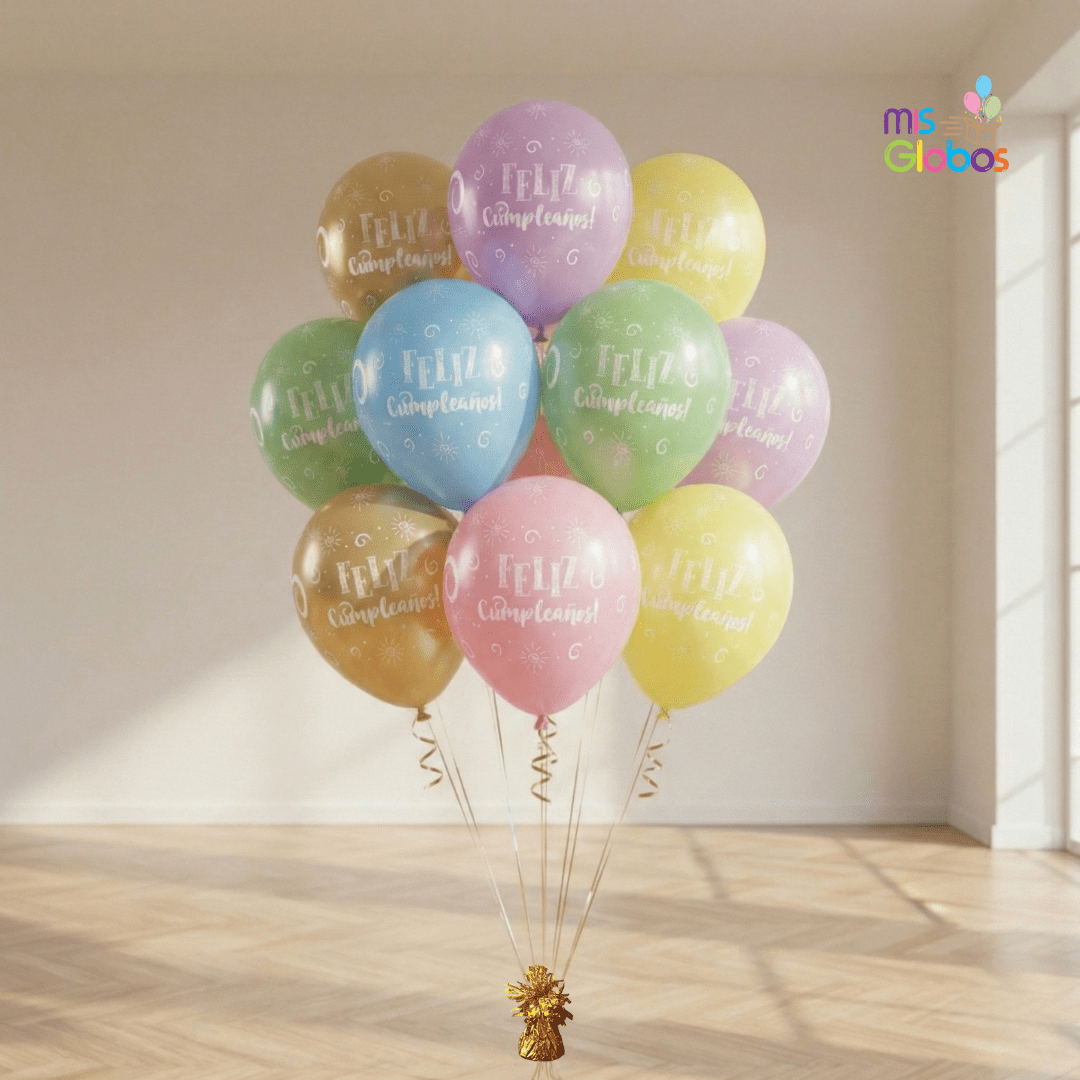 Ramo Feliz Cumpleaños Pastel - Mis Globos