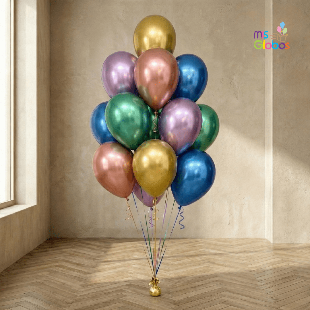 Ramo Globos Cromados - Mis Globos
