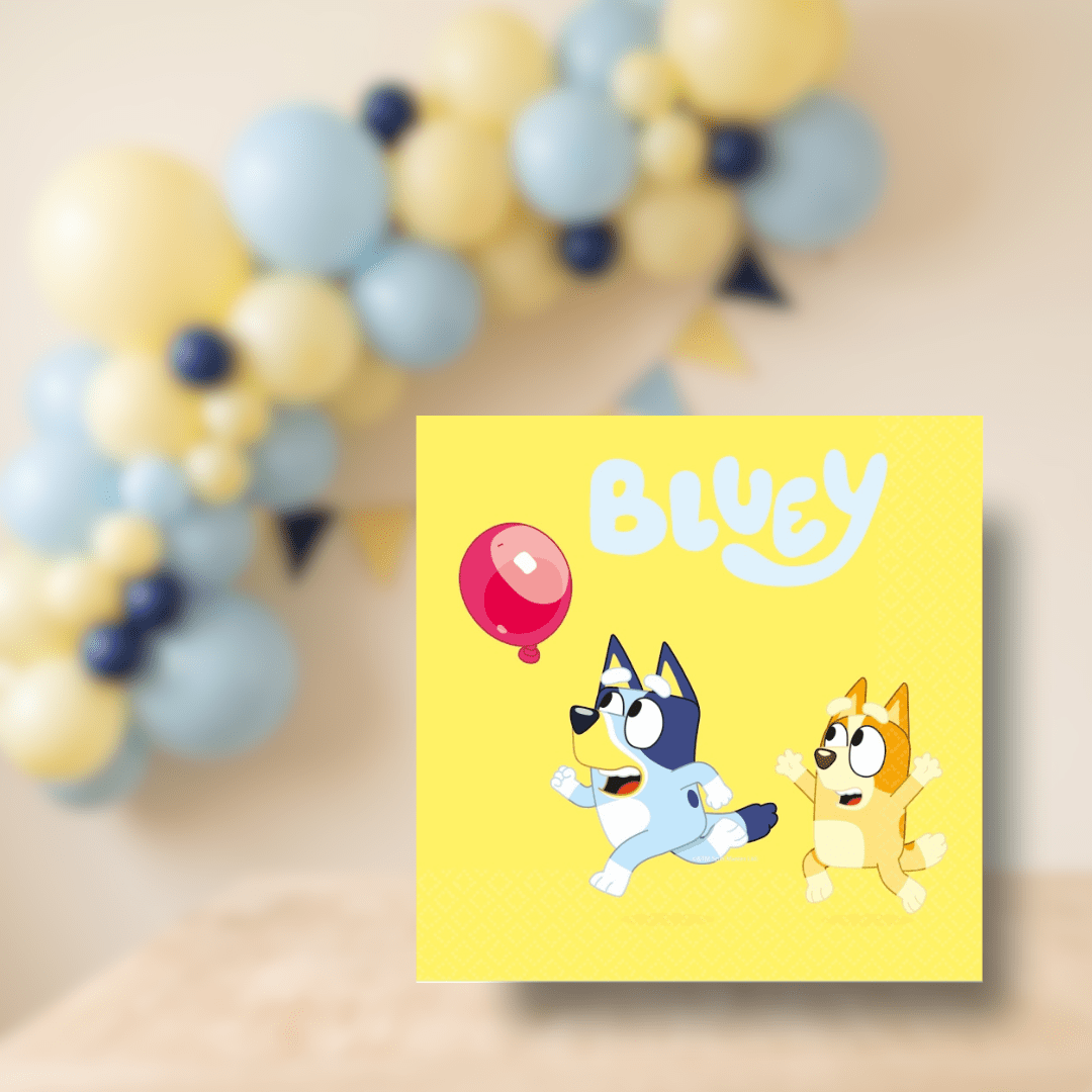 Servilletas Bluey 33 × 33 cm | 20 unidades - Mis Globos