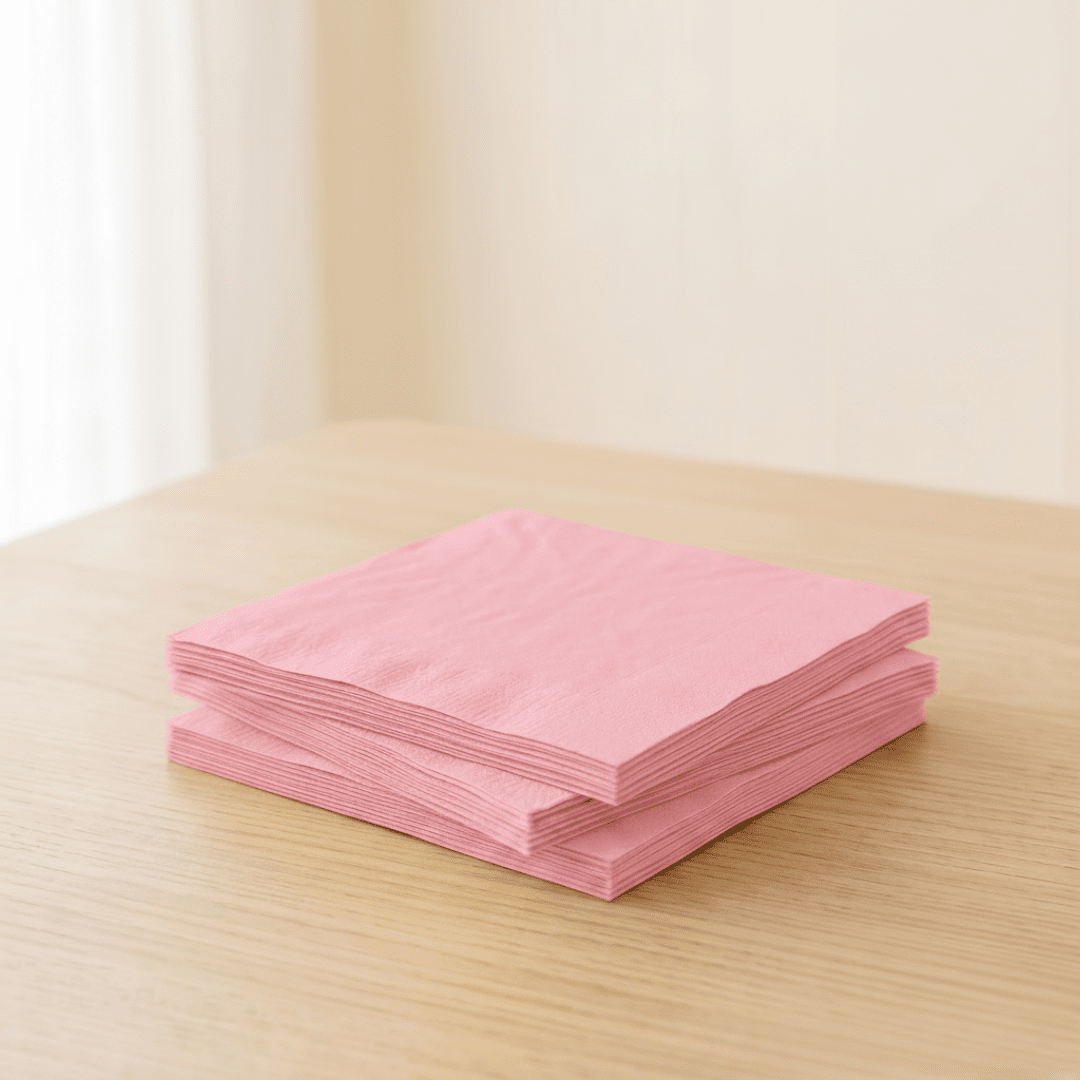 Servilletas de papel rosa 33 × 33 cm | 20 unidades - Mis Globos
