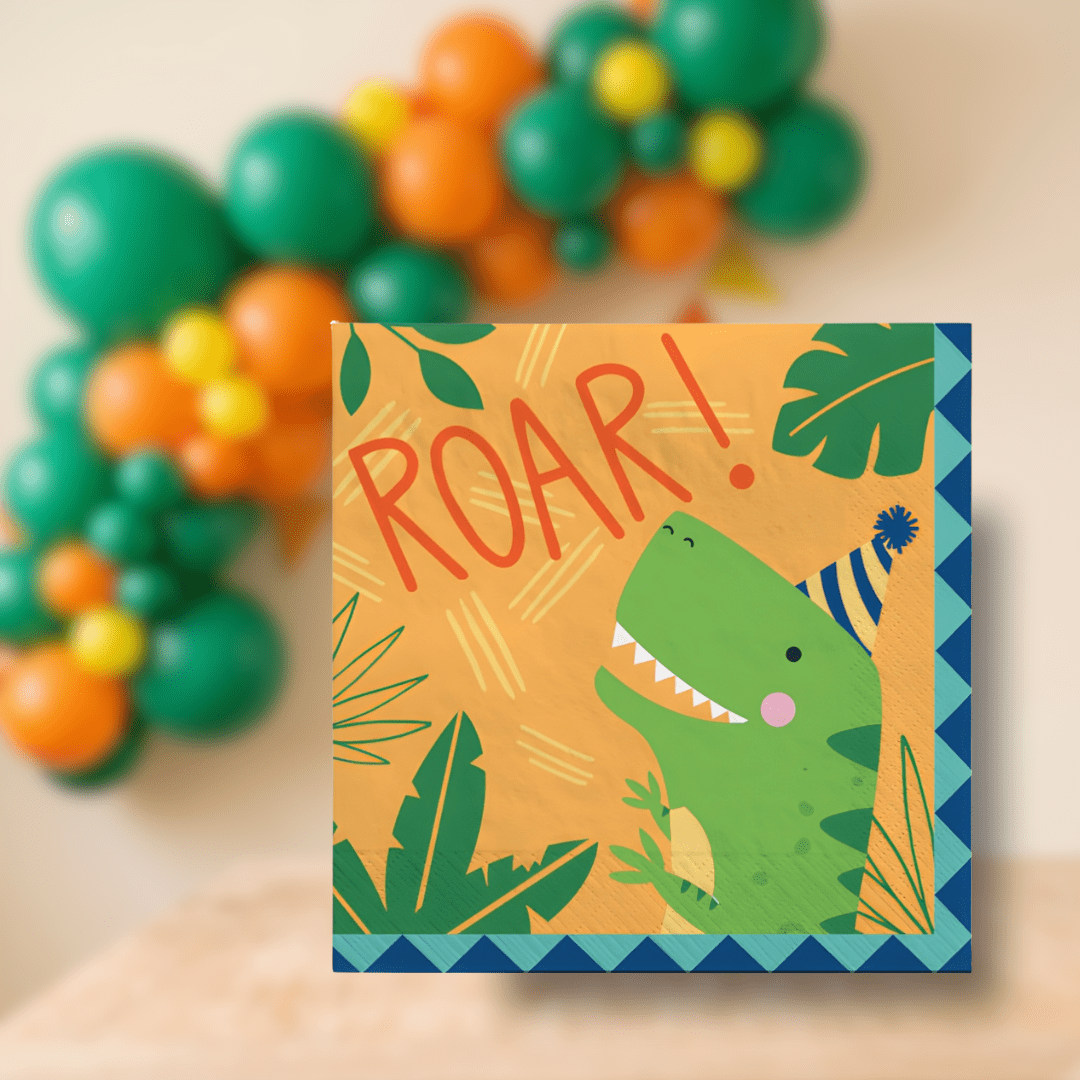 Servilletas Dinosaurios 33 × 33 cm | 20 unidades