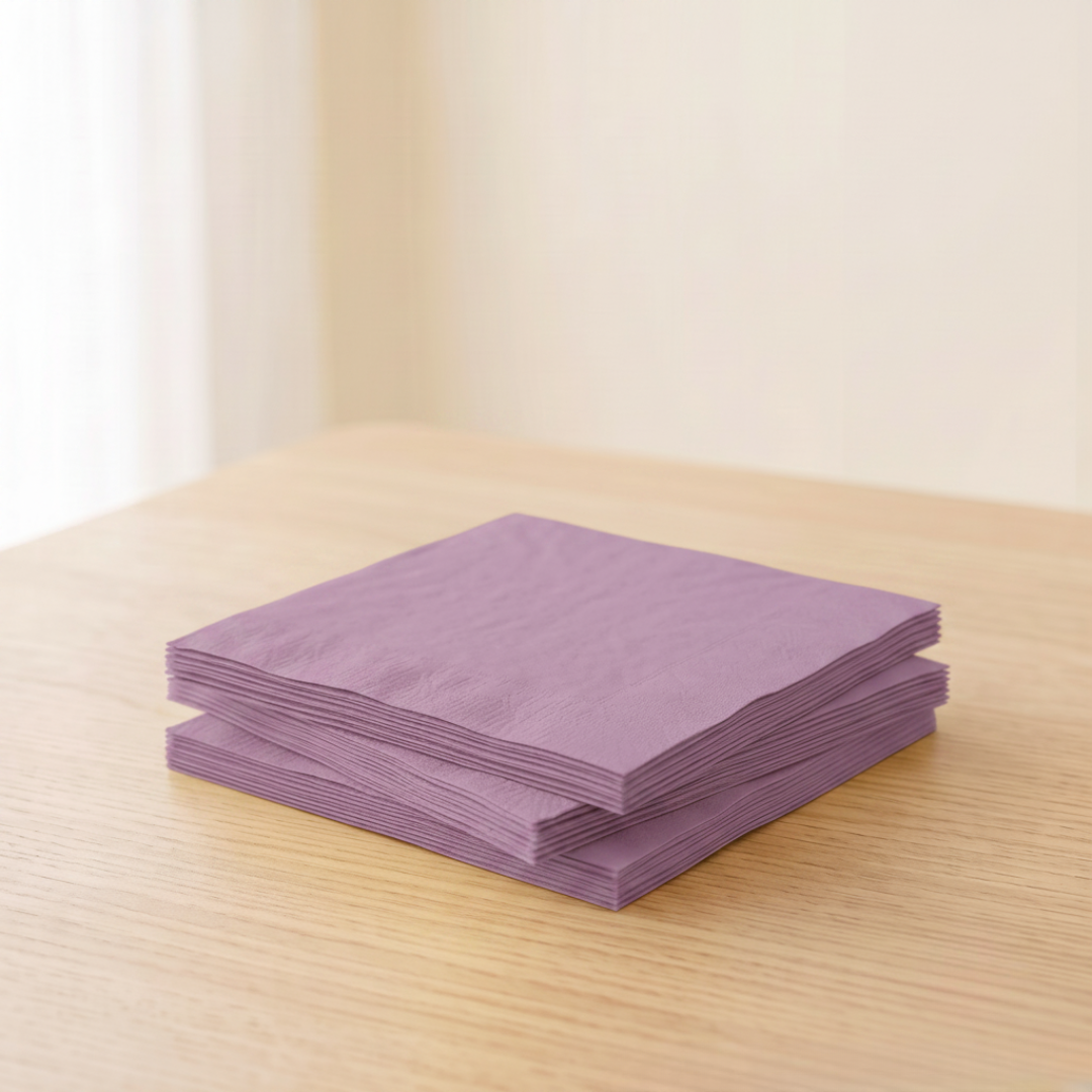 Servilletas de papel lila 33 × 33 cm | 20 unidades