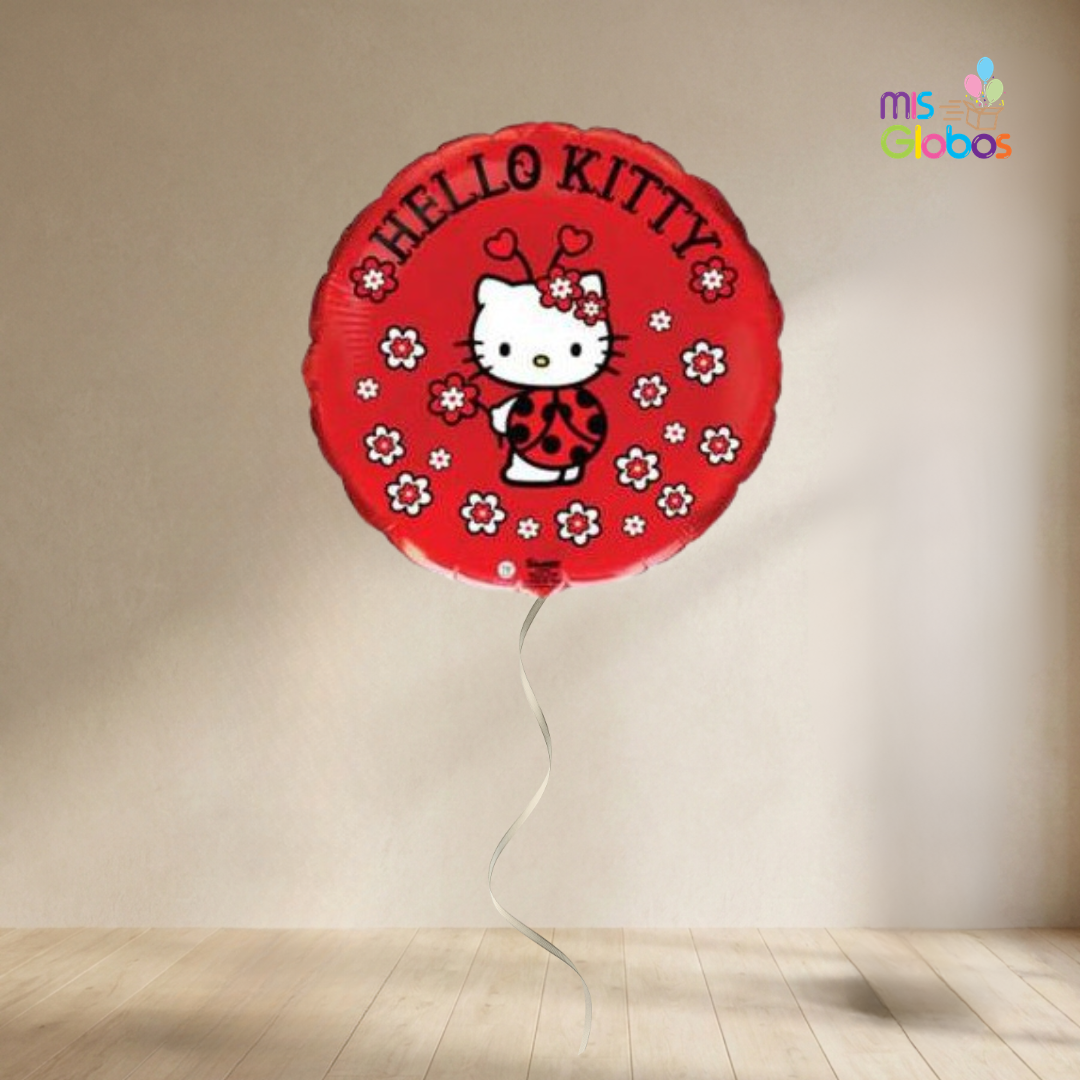 Globo Mylar Hello Kitty roja