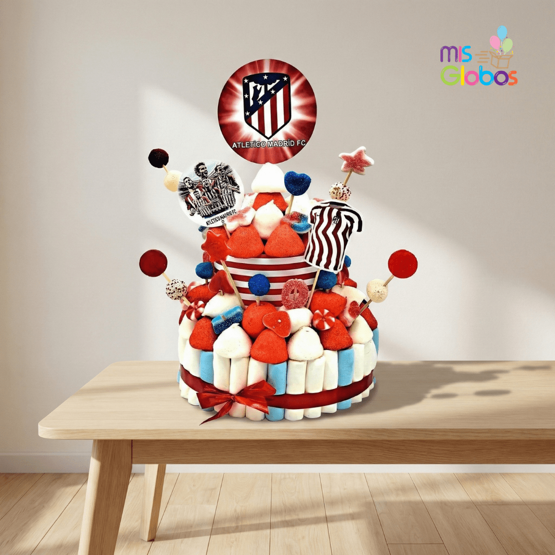 Tarta de chuches Atletico de Madrid - Mis Globos