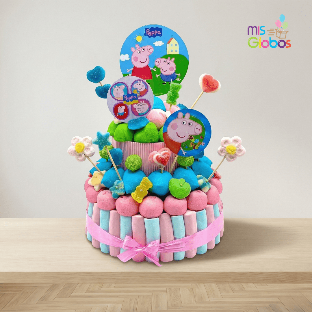 Tarta de chuches Pepa Pig - Mis Globos