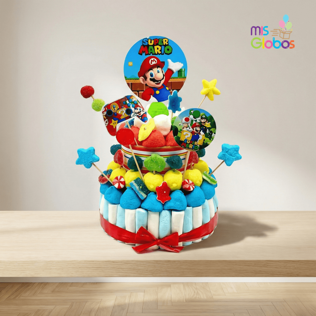 Tarta de chuches Super Mario Bros - Mis Globos