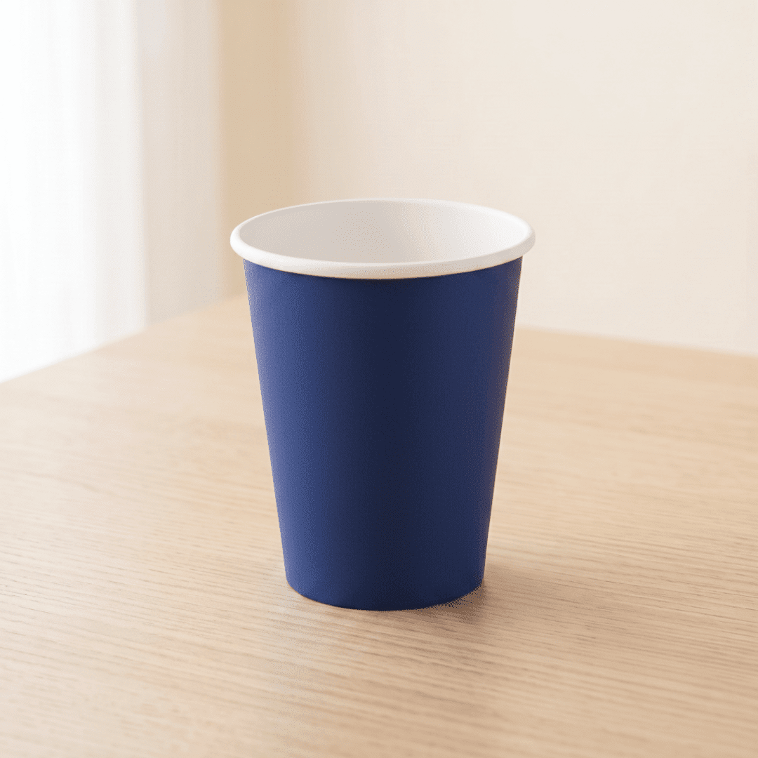 Vasos de cartón azul oscuro 210 ml | 8 unidades