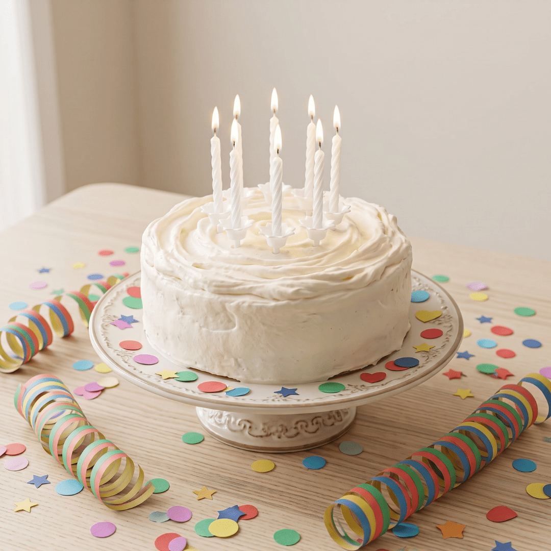 Velas espiral con soportes blanco . Pack de 24