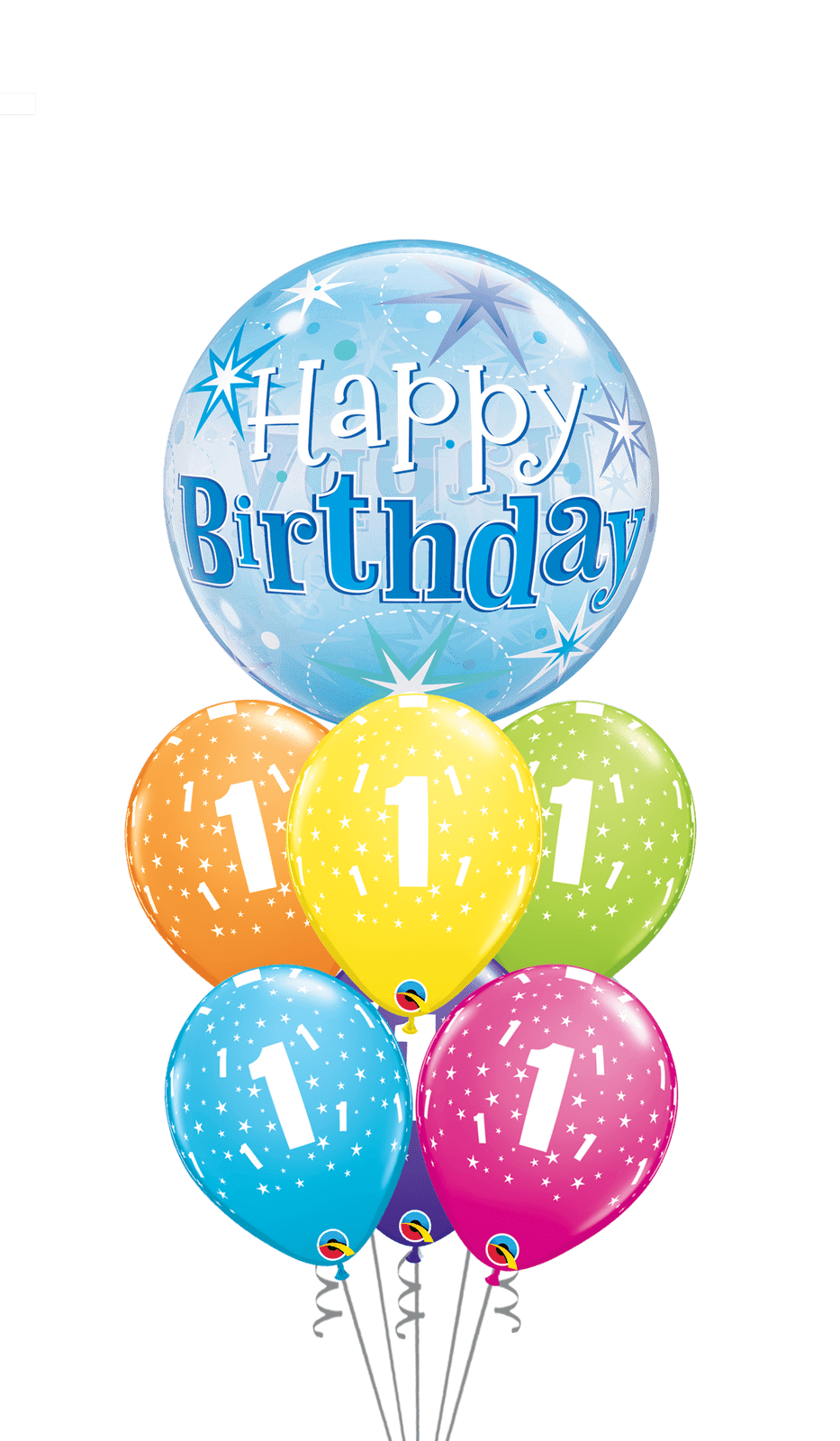 Ramo Cumpleaños Nº 2 burbuja - Mis Globos