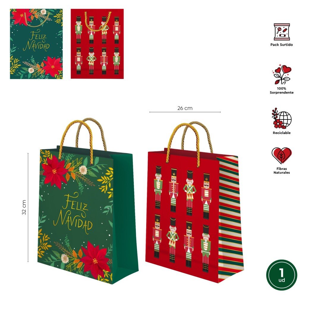 Bolsa de regalo de Navidad Grande - Mis Globos