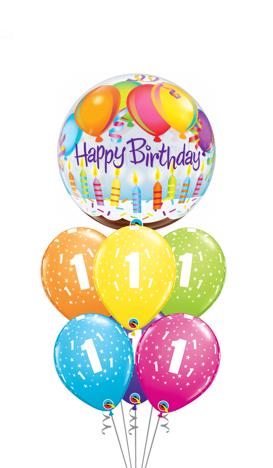 Ramo Cumpleaños Nº 2 burbuja - Mis Globos