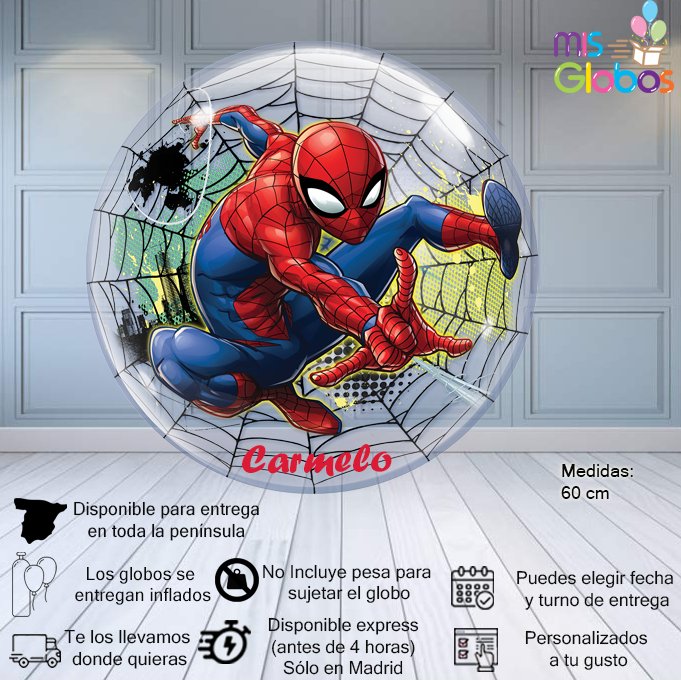 Globos Spiderman 8 unidades