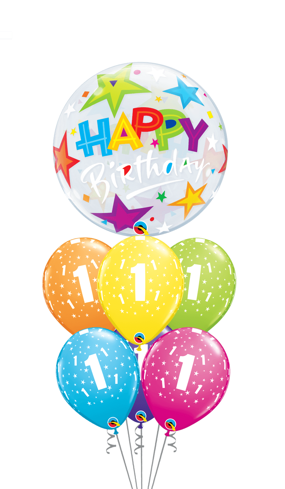 Ramo Cumpleaños Nº 2 burbuja - Mis Globos