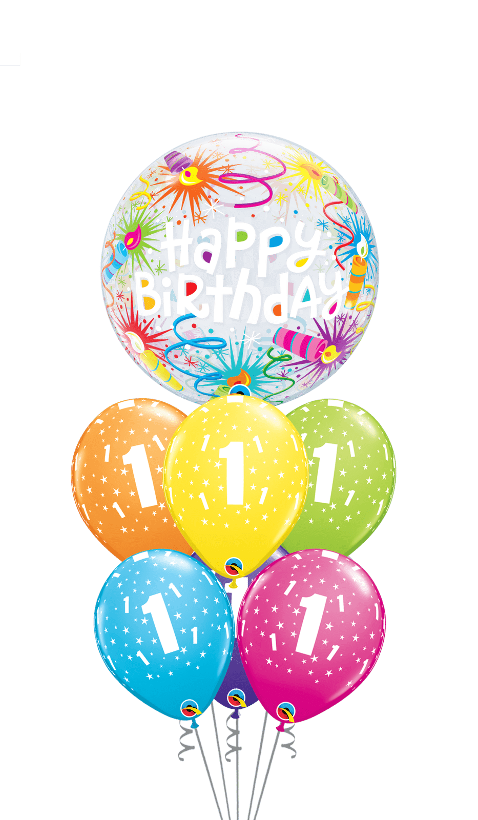 Ramo Cumpleaños Nº 2 burbuja - Mis Globos