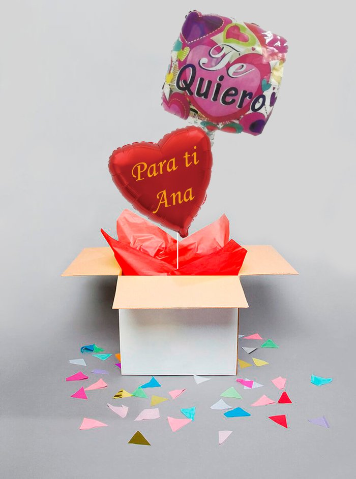 Caja Sorpresa Amor - Mis Globos