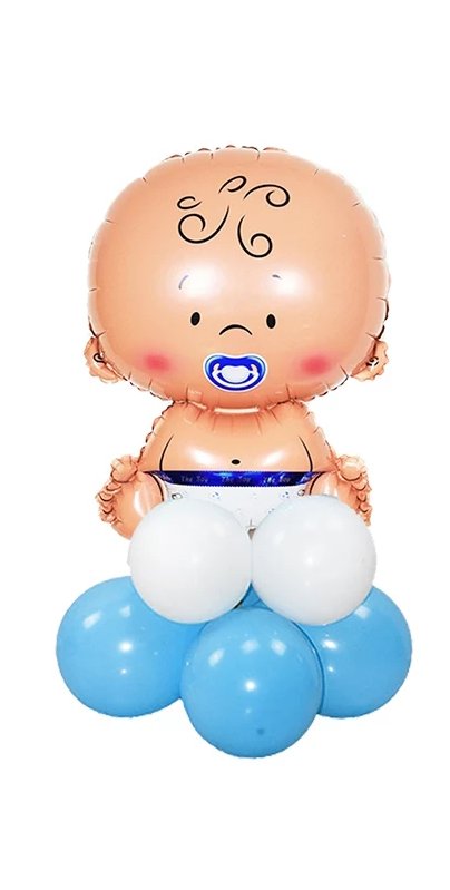 Centro de mesa Bebé Azul - Mis Globos