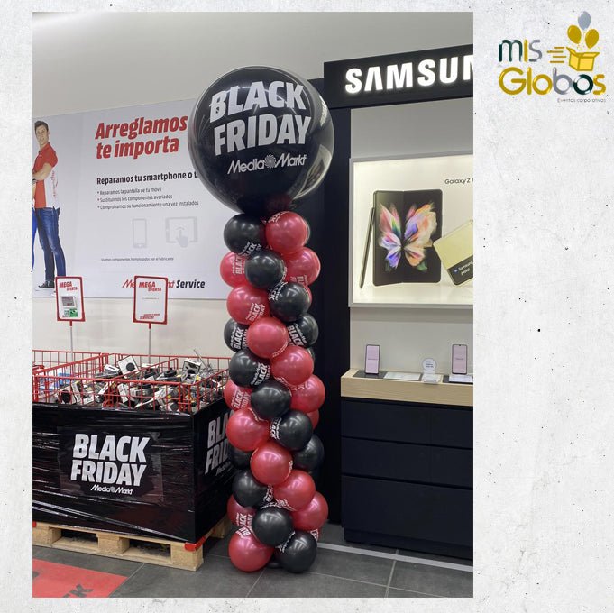 Columna estándar con gigante personalizado - Mis Globos