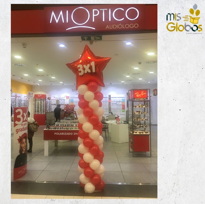 Columna estándar con gigante personalizado - Mis Globos