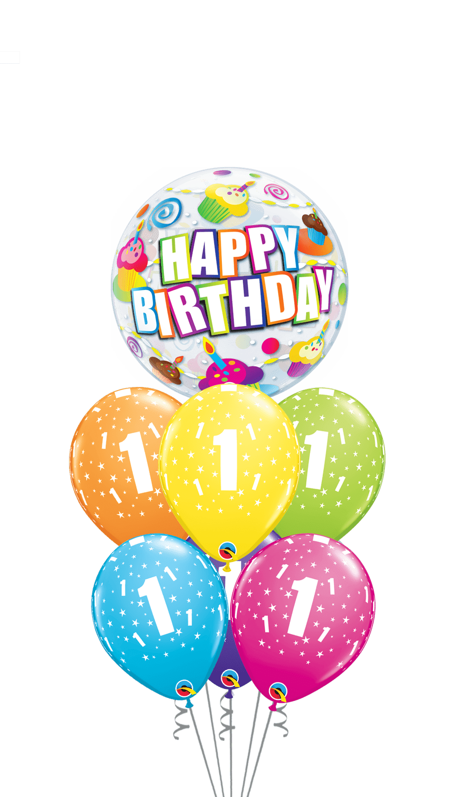 Ramo Cumpleaños Nº 2 burbuja - Mis Globos