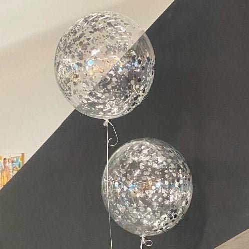 Decoburbuja 80 cm. con confeti metalizado - Mis Globos