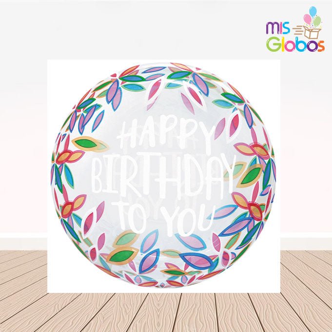 Decoburbuja de 51 Cm. Happy Birthday to you - Mis Globos