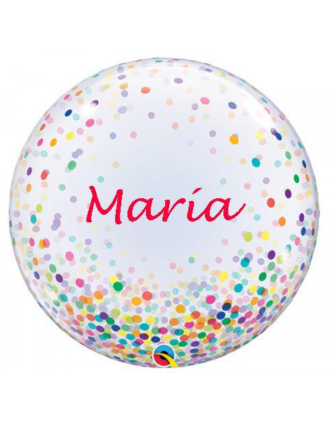 Decoburbuja de 60 Cm. topos colores. - Mis Globos