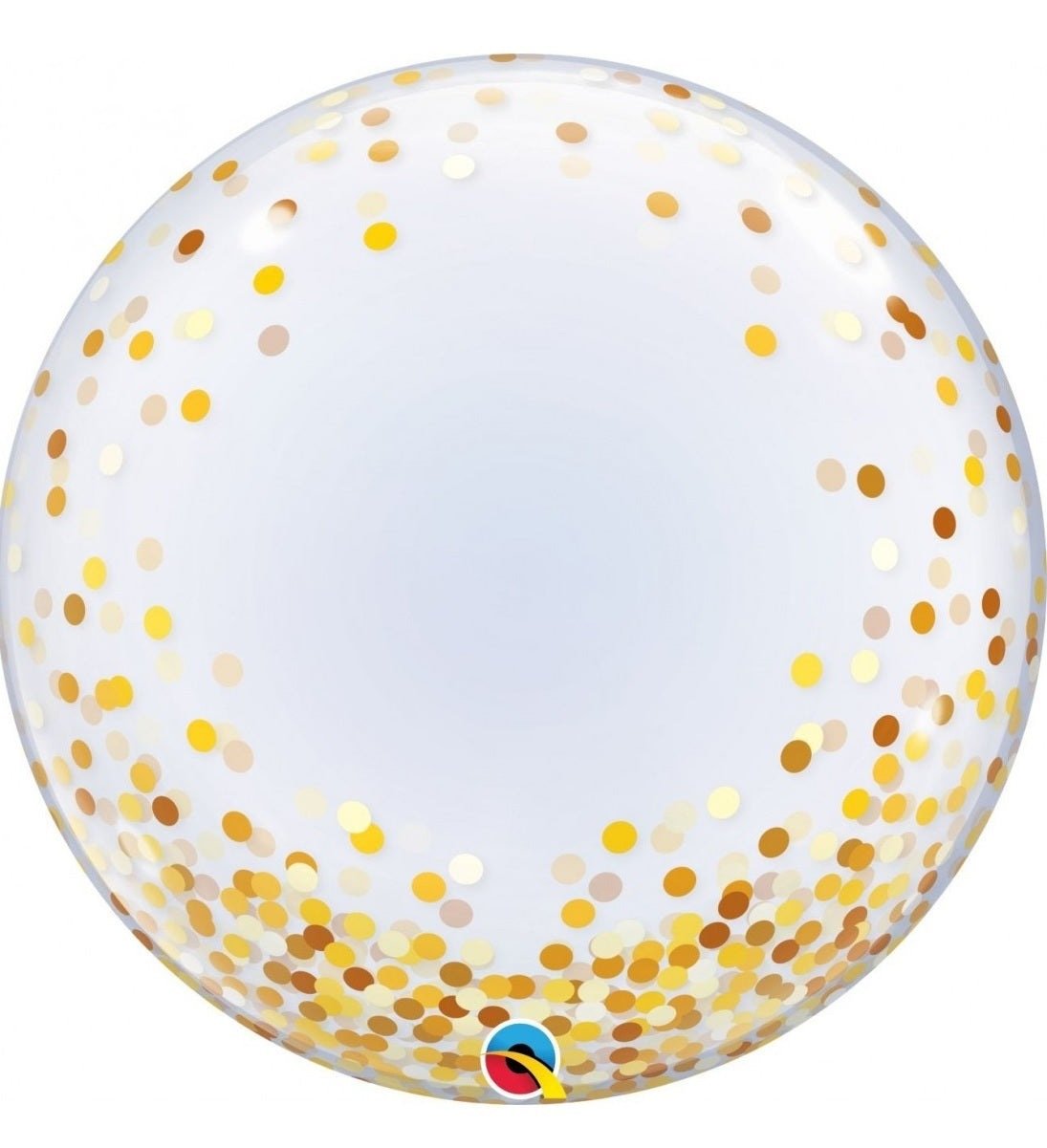 Decoburbuja de 60 Cm. confetti oro. - Mis Globos