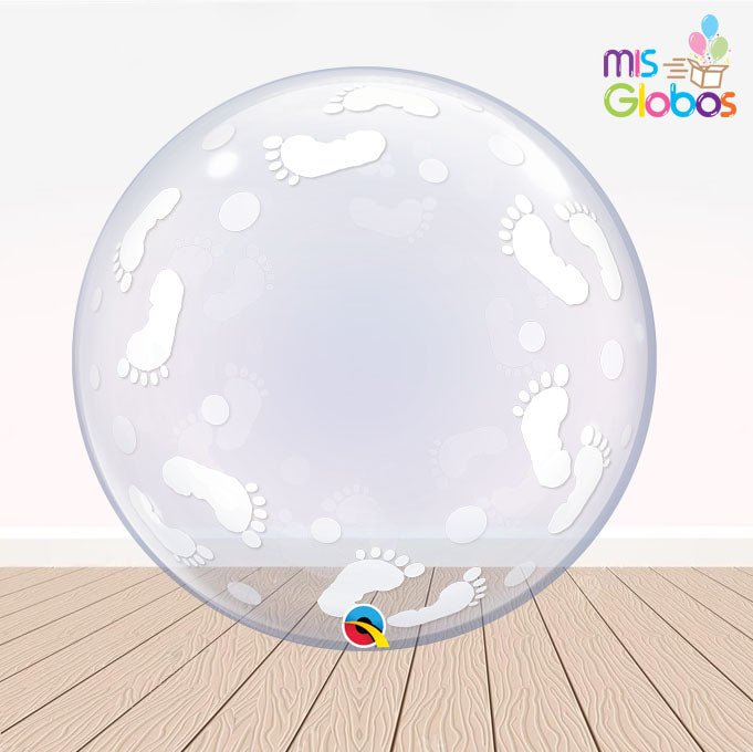 Decoburbuja de 60 cm. Huellas - Mis Globos